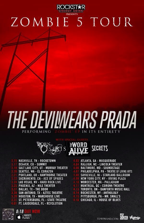 the devil wears prada zombie tour 2022