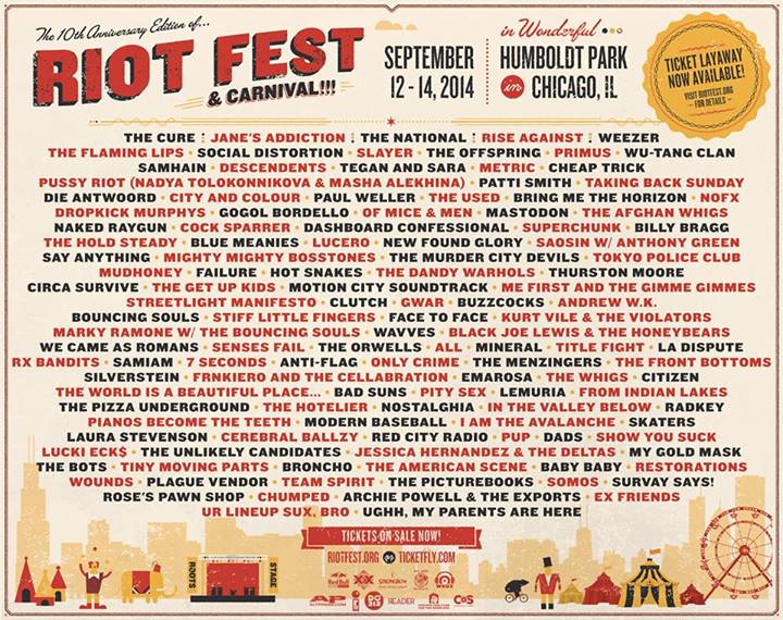 Riot Fest adds more bands to the lineup - Listen Here Reviews