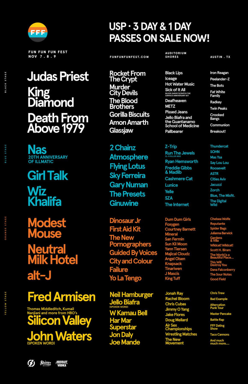 Fun Fun Fun Fest announces day and night festival lineups Listen Here