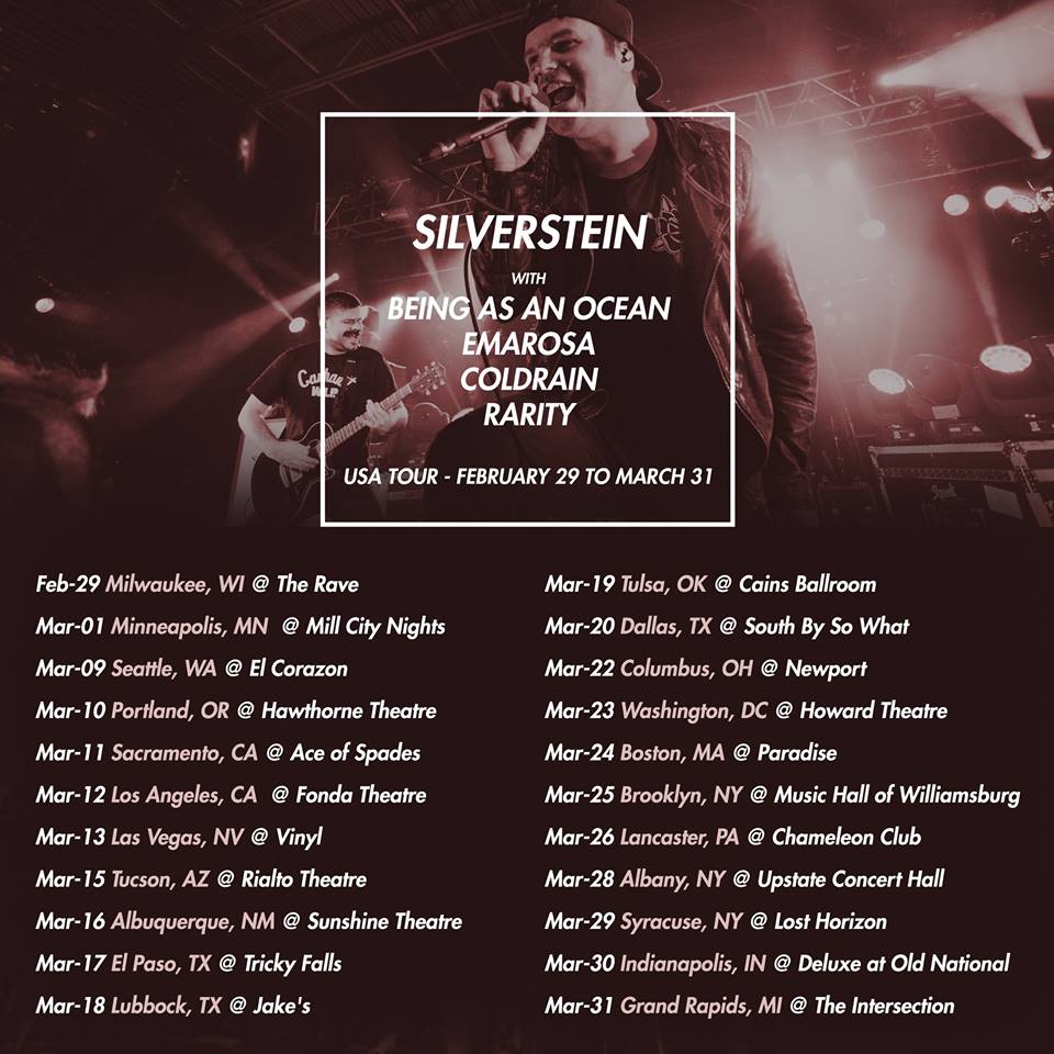 Silverstein announce US and Canadian tour Listen Here Reviews